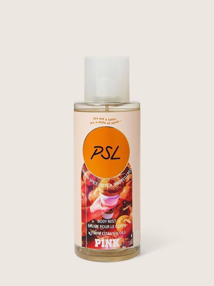 بادی میست Pumpkin spice ویکتوریا سکرت اصل، بطری ۲۵۰ میلیلیتری روی سطحی روشن