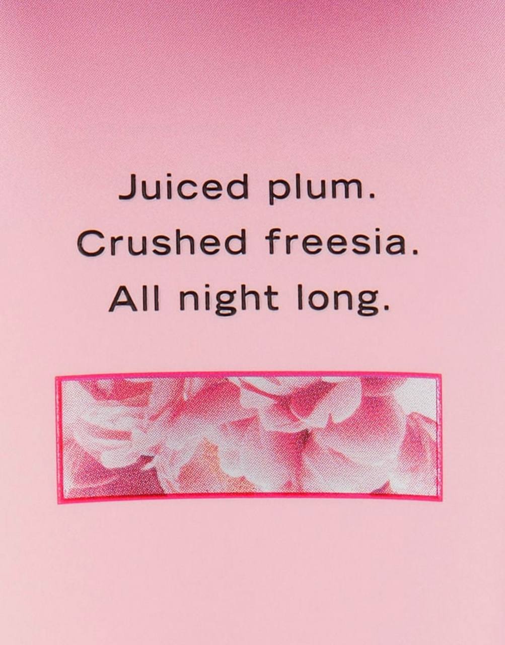لوسیون بدن Pure Seduction ویکتوریا سکرت، نمای نزدیک بسته‌بندی و برچسب تیوب