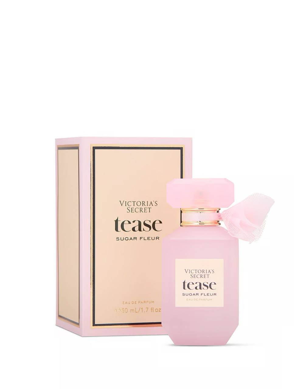 نمای دیگر بطری ۵۰ میلی‌لیتری ادوپرفیوم Tease Sugar Fleur از ویکتوریا سکرت