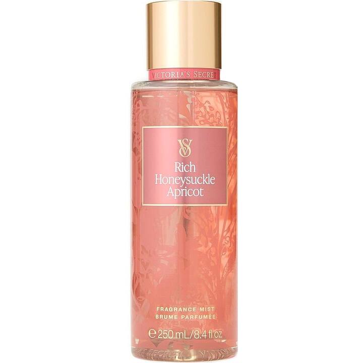 بادی میست Rich Honeysuckle Apricot ویکتوریا سکرت، نمای بطری اسپری ۲۵۰ میلیلیتری