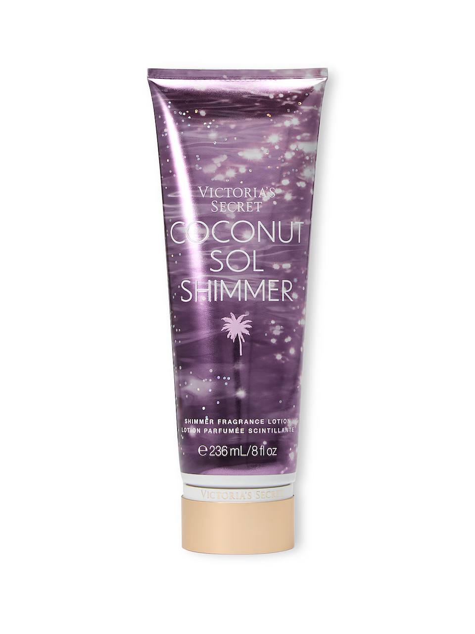 لوسیون بدن coconut sol shimmer ویکتوریا سکرت در بستهبندی تیوپی اصل