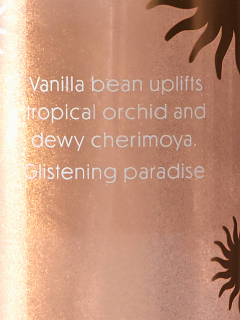 بادی میست Vanilla playa shimmer ویکتوریا سکرت، نمای نزدیک درخشش اکلیلی روی پوست