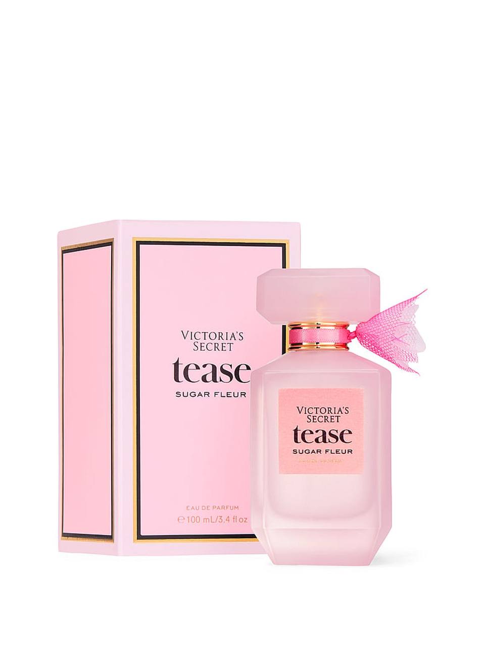 ادوپرفیوم Tease Sugar Fleur ویکتوریا سکرت ۱۰۰ میلیلیتر، نمای کامل بطری اسپری
