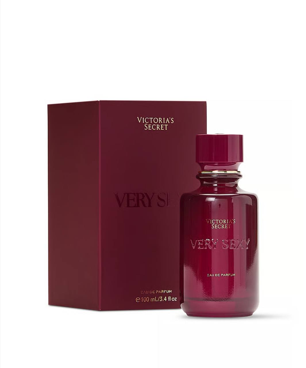نمای نزدیک درب اسپری و برچسب بطری عطر Very Sexy از ویکتوریا سکرت