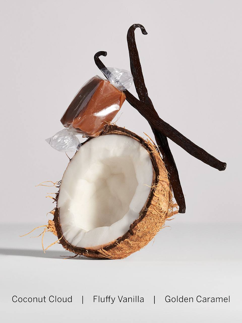 نمای نزدیک برچسب بادی میست Vanilla & Dreamy از برند پینک، بسته‌بندی اورجینال
