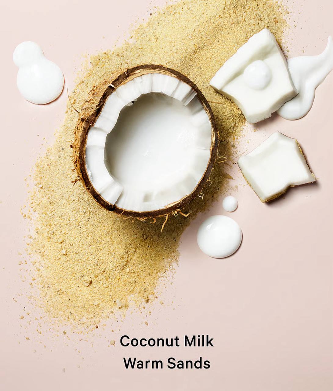 لوسیون بدن Coconut Passion ویکتوریا سکرت، نمای نزدیک برچسب و رنگ محصول