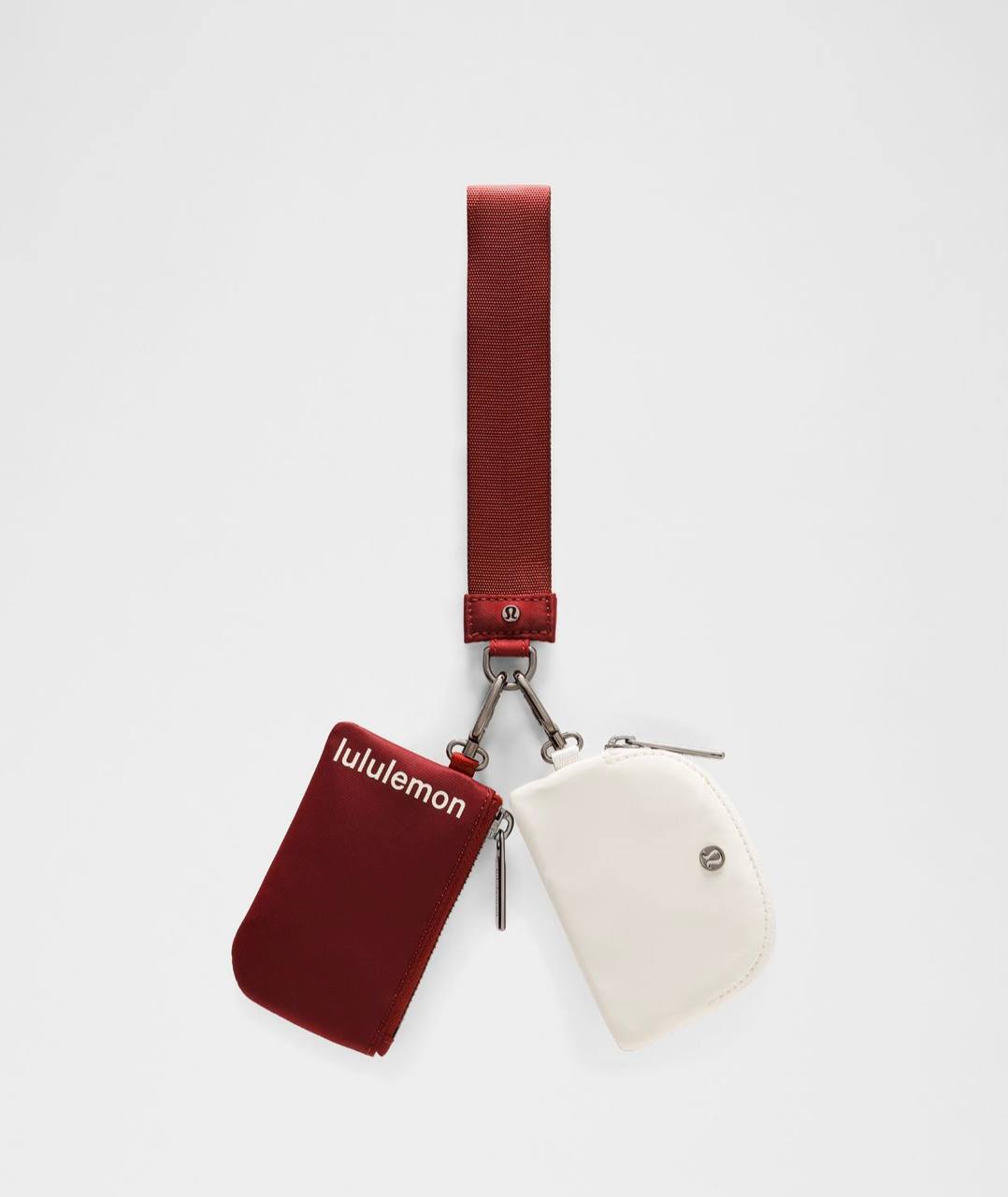 جاکارتی آویز دار عنابی و سفید دوتایی لولولمون